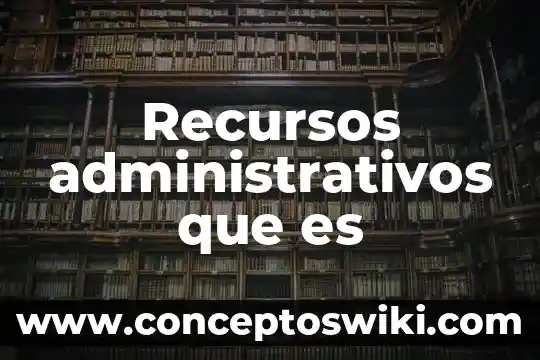 Que es recursos clave 3 Recursos administrativos que es
