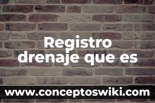 Número de registro de un producto que es 6 Registro drenaje que es