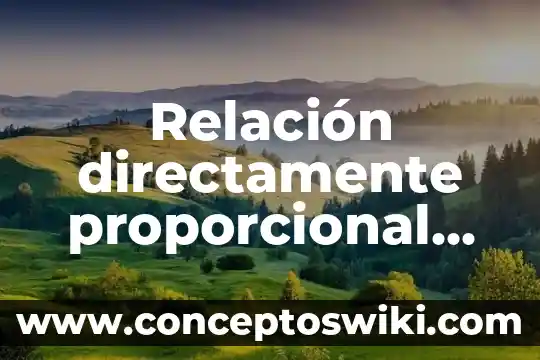 Qué es la ley como representación proporcional 5 Relación directamente proporcional que es