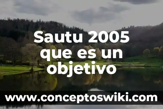 Que es un objetivo táctico 3 Sautu 2005 que es un objetivo