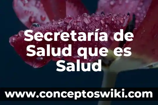 Que es la secretaria de de funcion publica 4 Secretaría de Salud que es Salud