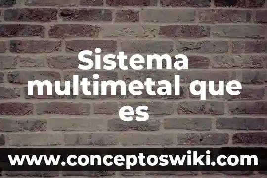 Que es sistema de coparticipación 4 Sistema multimetal que es