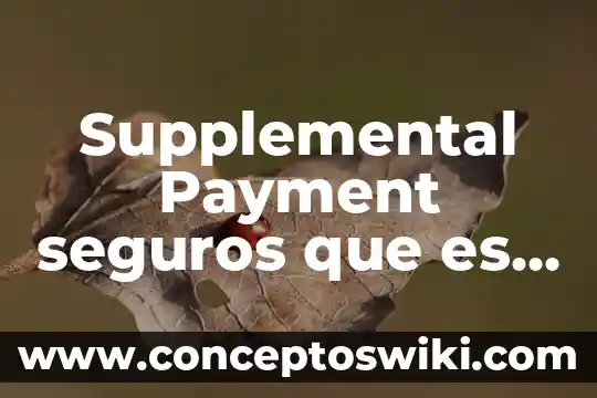 Que es pml en seguros 3 Supplemental Payment seguros que es español