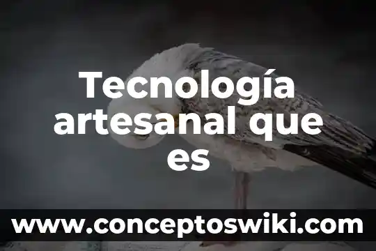 Qué es un proceso artesanal industrial y automatizado 5 Tecnología artesanal que es