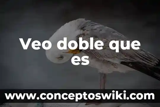 Que es el ejercicio físico definicion 8 Veo doble que es