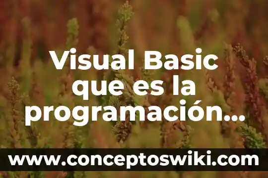 Que es un metodo en programacion orientada a objetos ejemplos 4 Visual Basic que es la programación orientada a objetos