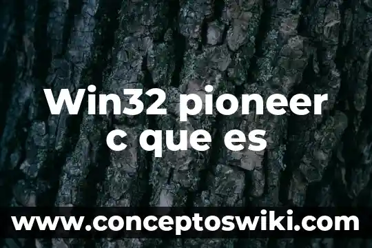 Que es desarrollo c 5 Win32 pioneer c que es